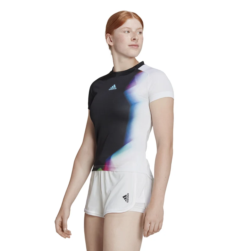 World Cup T-Shirt Damen-Schwarz,Weiß