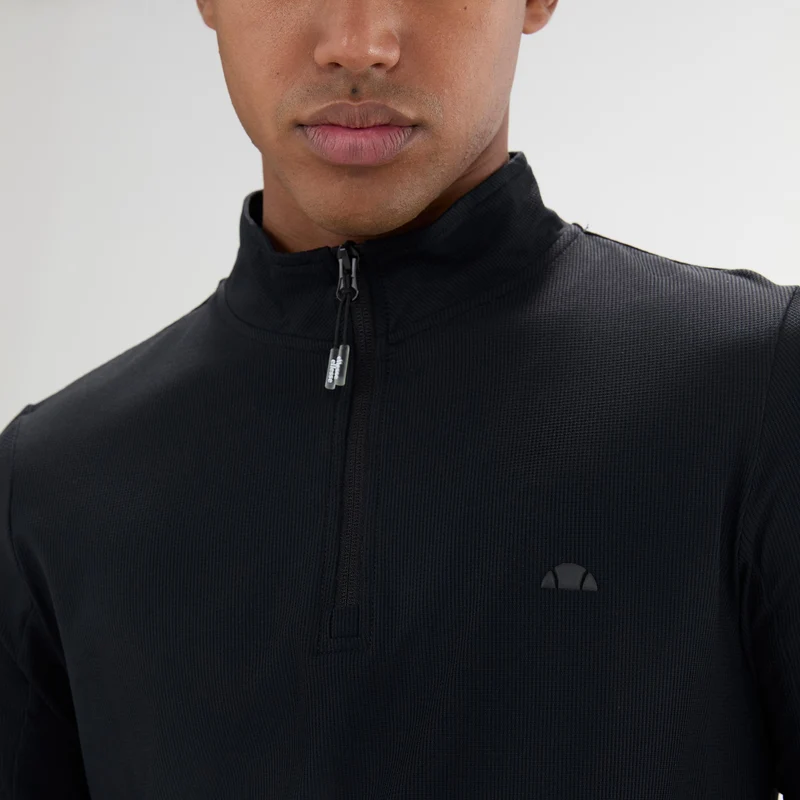 Edmond 1/4 Zip Longsleeve Herren - schwarz