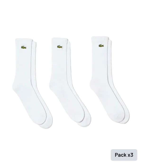 Calcetines Lacoste Sport (X3) Blanco