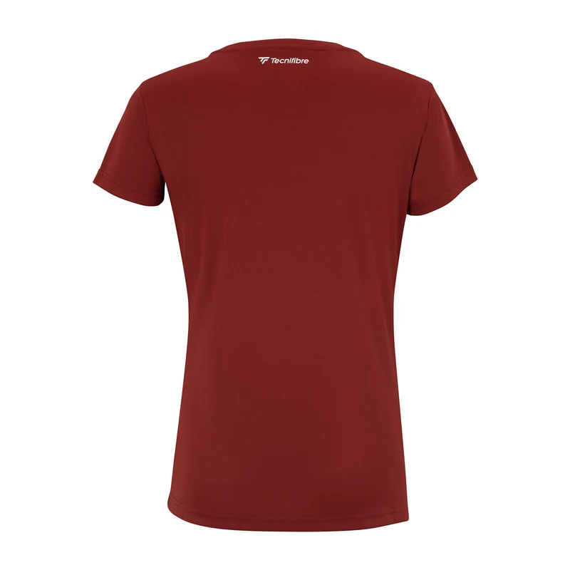 Team Tech T-Shirt Damen-Dunkelrot
