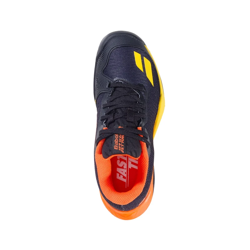 Jet Mach 3 Allcourtschuh Kinder - schwarz, orange