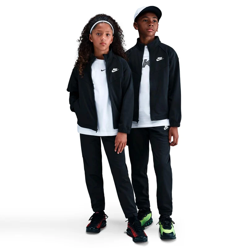 Dri-Fit Full-Zip Trainingsanzug - schwarz, weiß