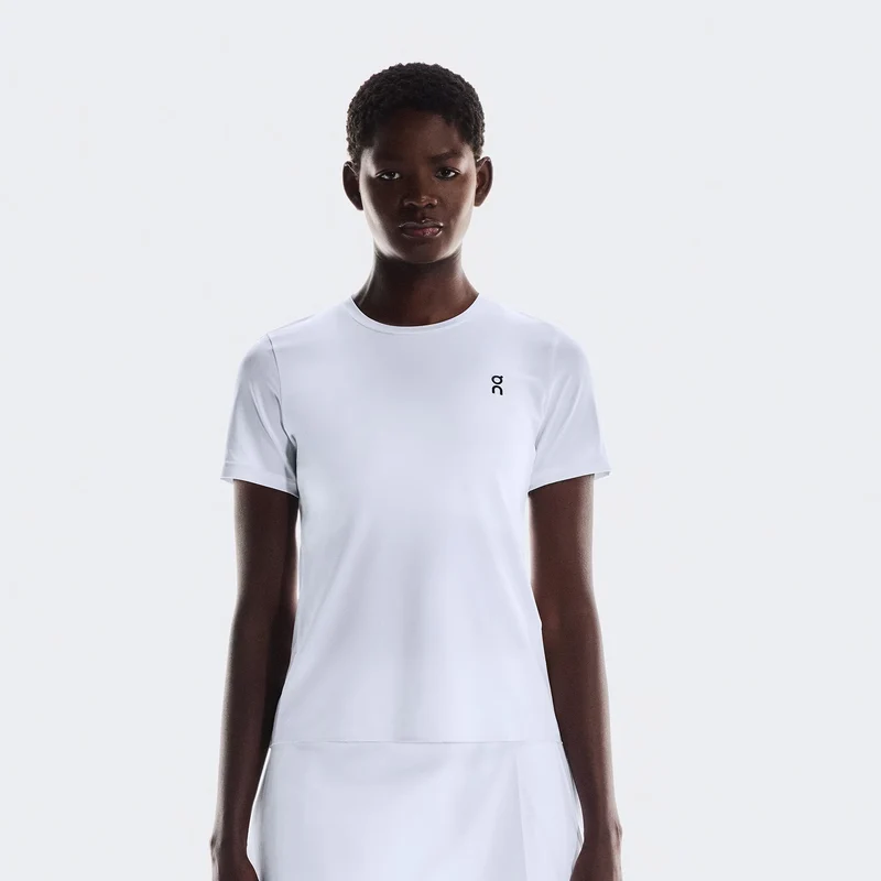 Court T-Shirt Damen-Weiß,Mehrfarbig