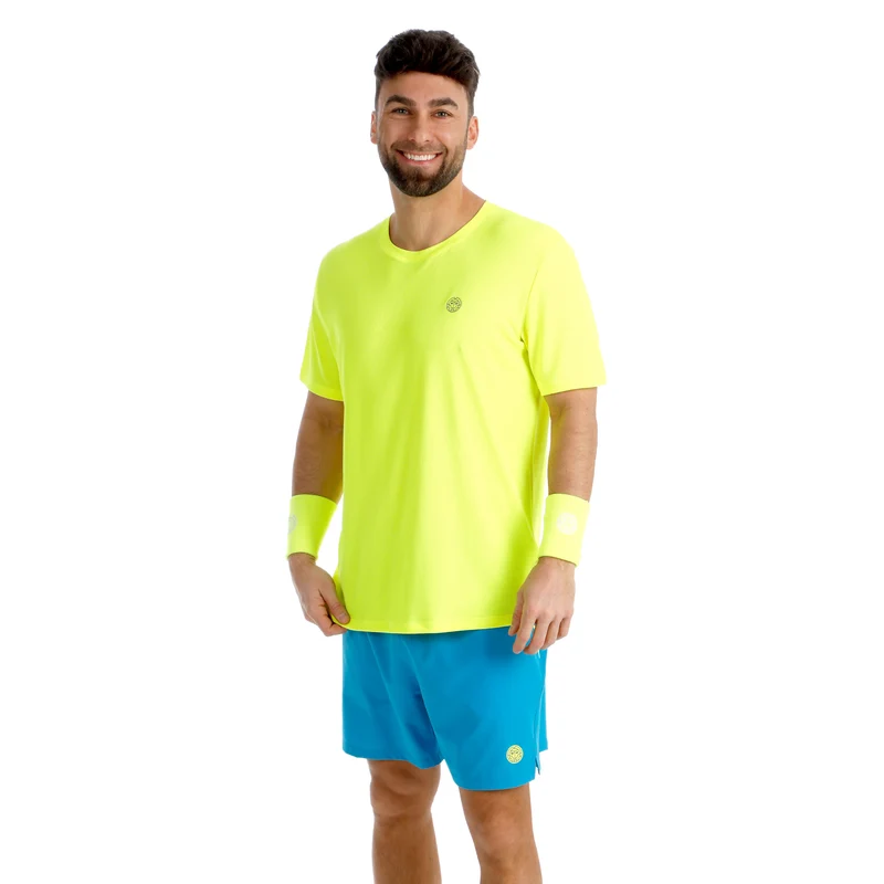 Solid T-Shirt Herren-neongelb