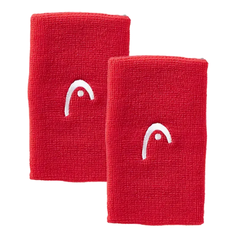 Muñequeras Largas Head Rojo (Pack x2)