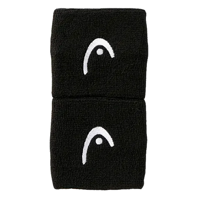 Muñequeras Cortas Head Negro (Pack x2)