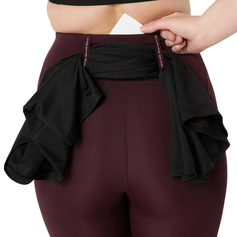 Road High Waist Lauftight Damen - dunkelrot