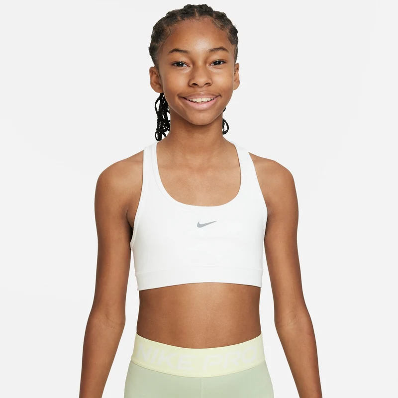 Dri-Fit Swoosh Sport-BH Mädchen-Weiß
