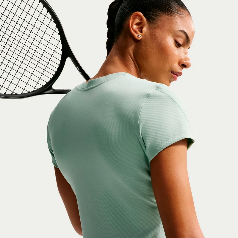 Court Dri-FIT Advantage T-Shirt Damen - graugrün, weiß
