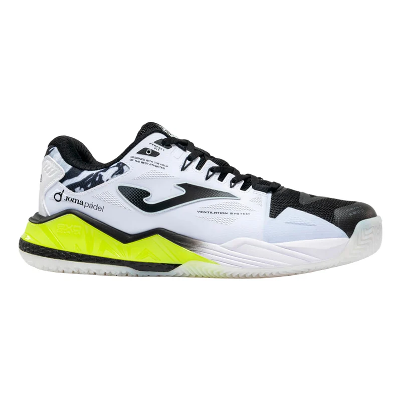 Spin Padelschuh Herren - weiß, neongelb