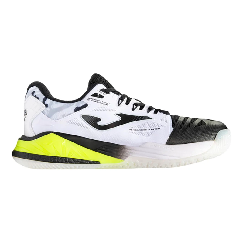 Spin Padelschuh Herren - weiß, neongelb