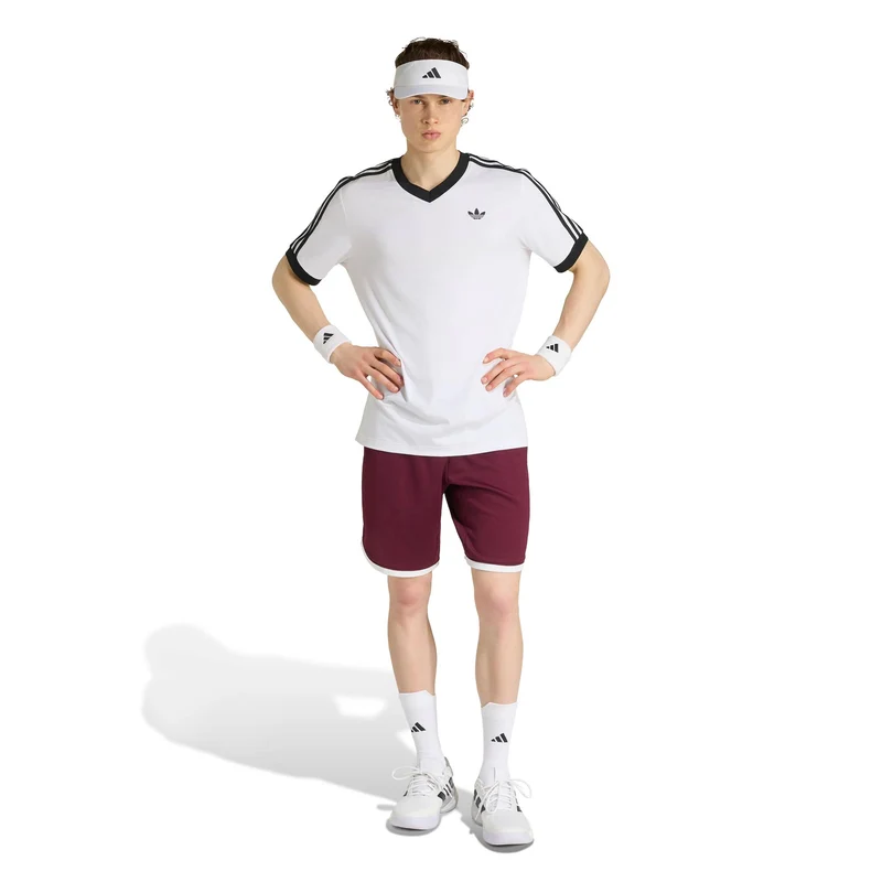 Classics 9Inch Shorts Herren - weinrot, weiß