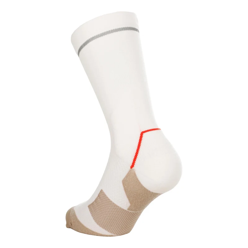Trail Run Merino Crew Laufsocken Unisex - creme, braun