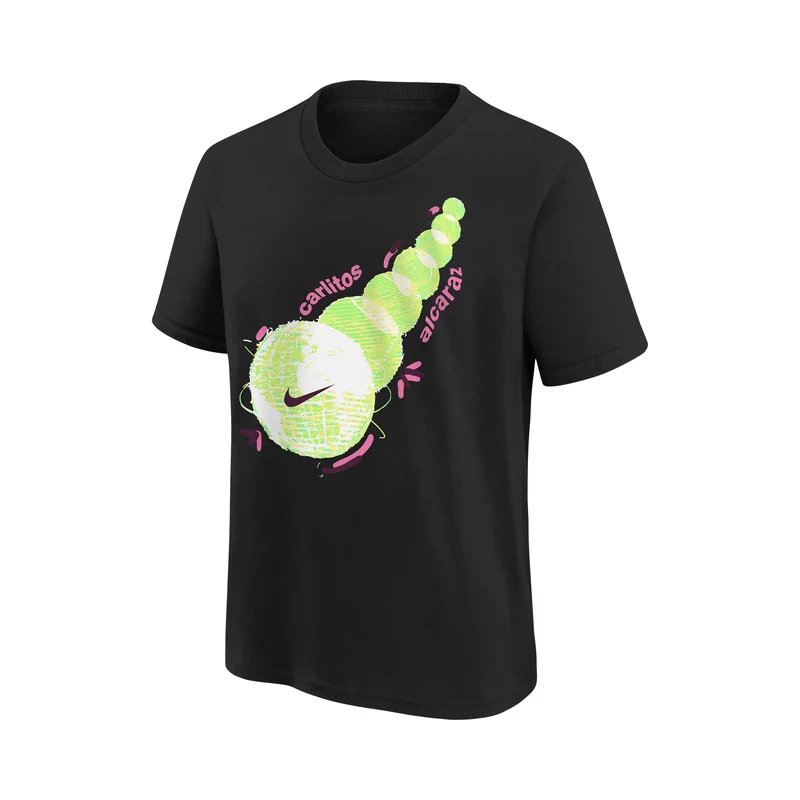 Carlos Alcaraz T-Shirt Jungen-Schwarz
