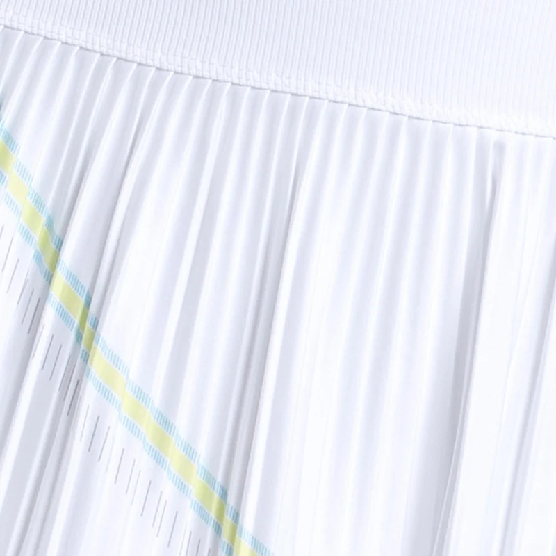 Lavish Stroke Pleated Rock Damen - weiß, mehrfarbig