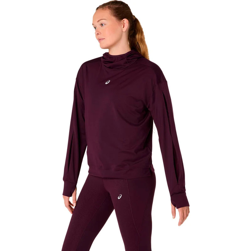 Nagino Winter Hoodie Laufshirt - weinrot