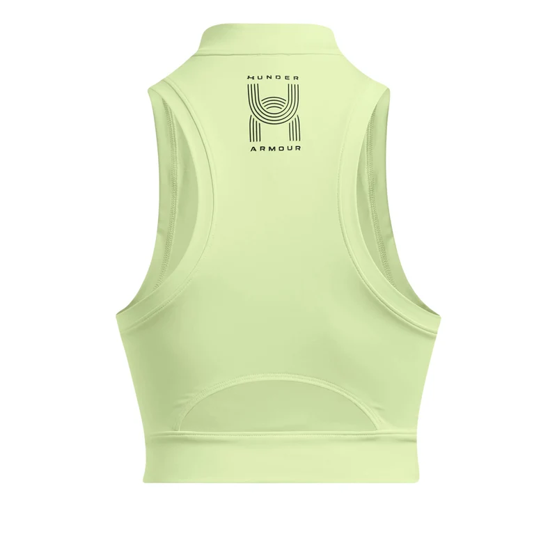Run Anywhere Crop Laufshirt Damen-Grün