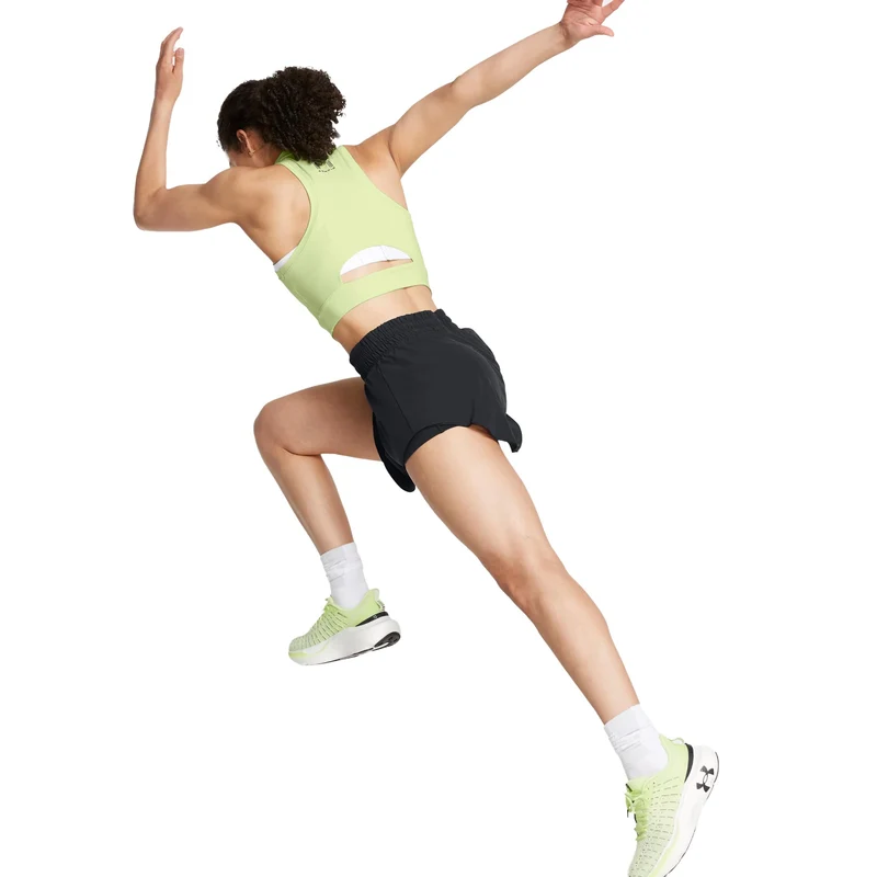Run Anywhere Crop Laufshirt Damen-Grün