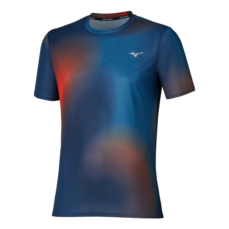 Core Graphic Laufshirt Herren - orange, blau