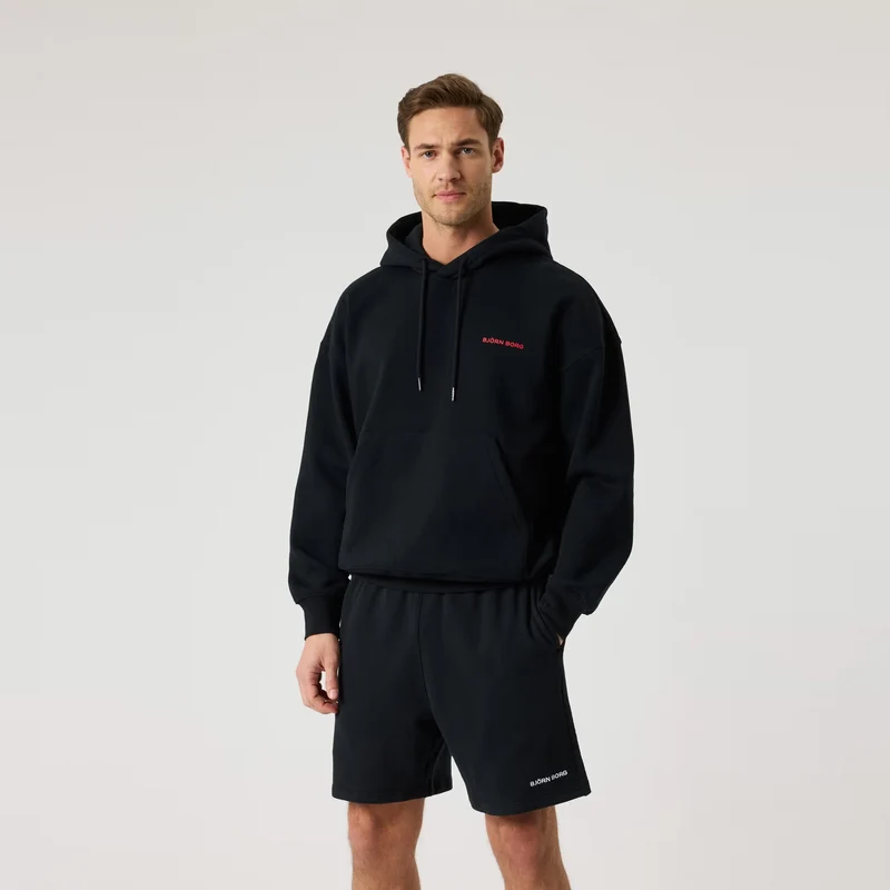 Borg Oversized Hoody Herren - schwarz