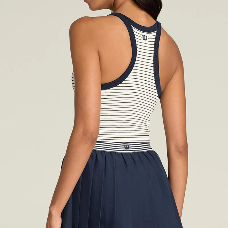 On The Daily Tank-Top Damen - dunkelblau, beige