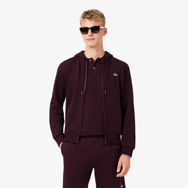 Sweatjacke Herren - dunkelrot