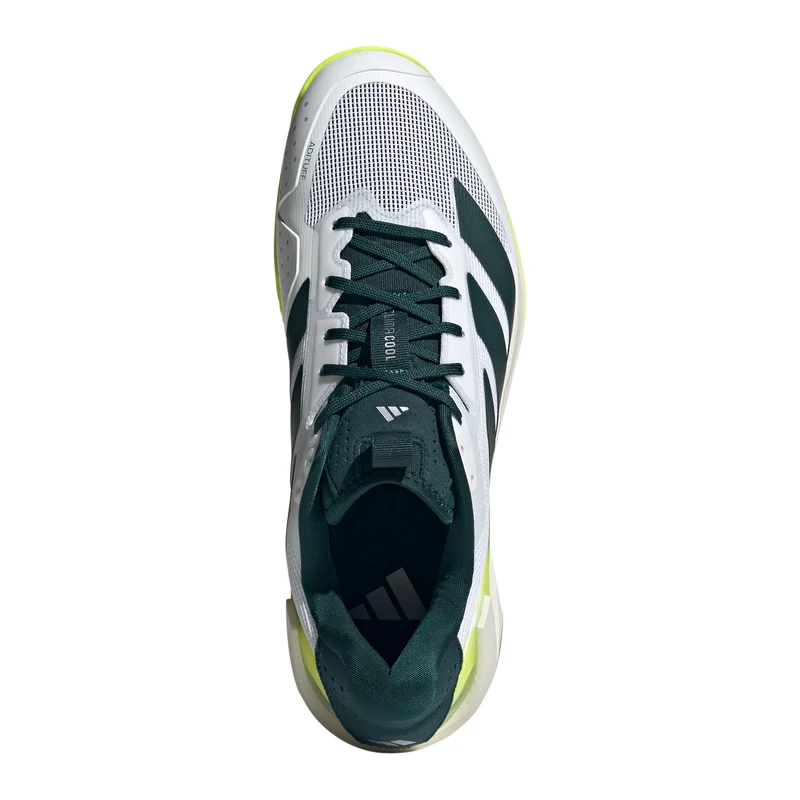 adizero Ubersonic 5 Sandplatzschuh Herren - weiß, dunkelgrün