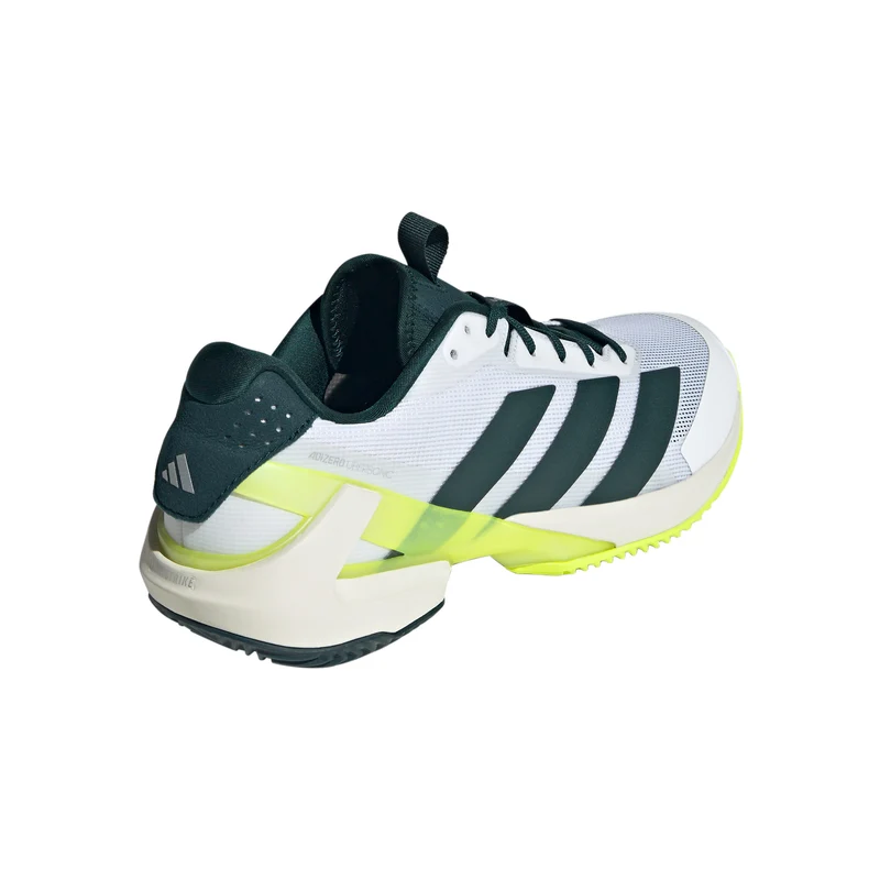 adizero Ubersonic 5 Sandplatzschuh Herren - weiß, dunkelgrün