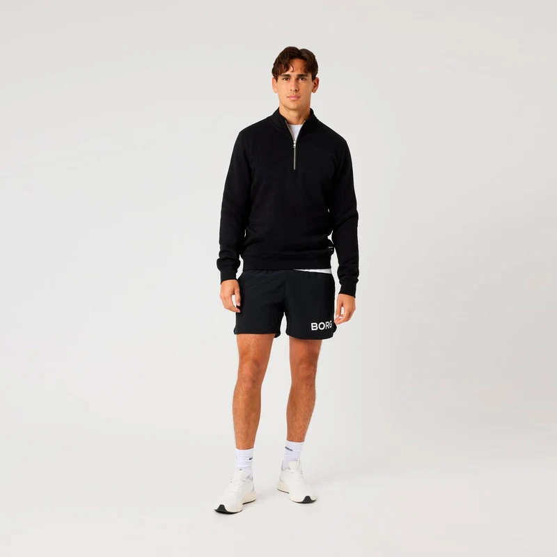 Centre Half Zip Sweatshirt Herren - schwarz