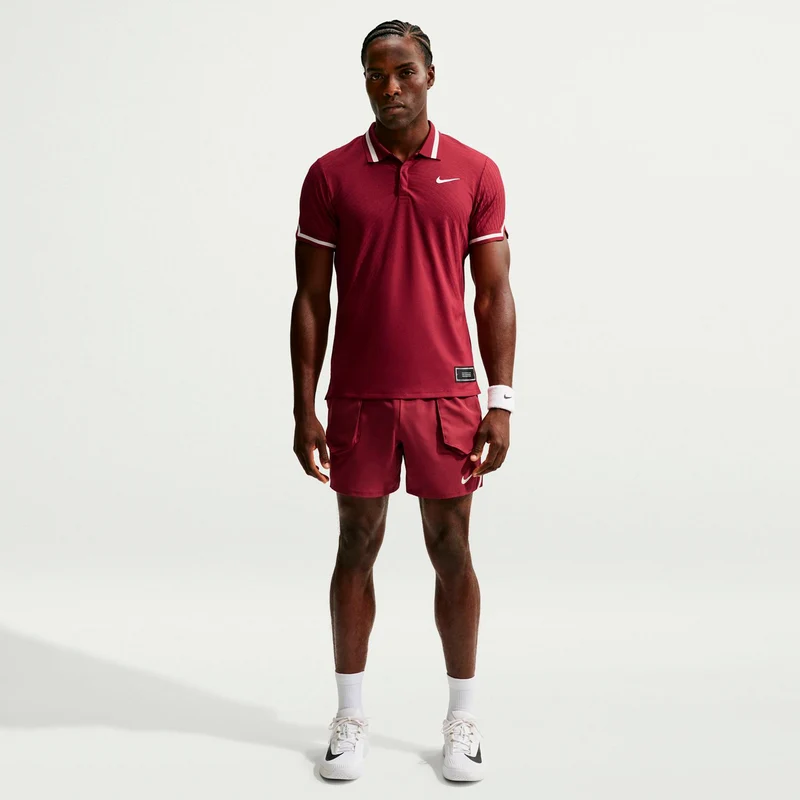 Jannik Sinner Court Slam Polo Herren - weinrot, creme