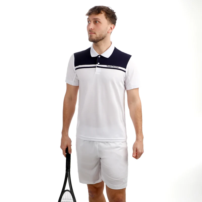 Riflesso PL Polo Herren - weiß, dunkelblau