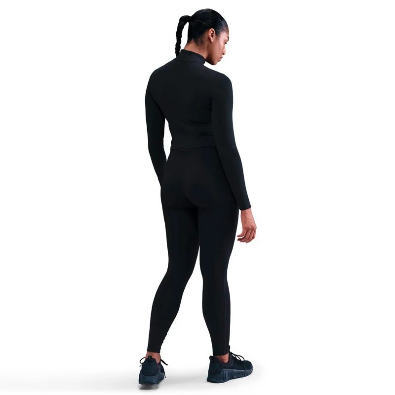 One Dri-Fit Quarter Zip Longsleeve Damen - schwarz