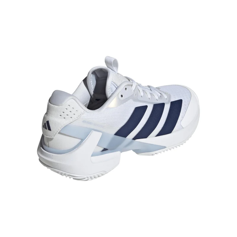 adizero Ubersonic 5 Sandplatzschuh Damen - weiß, dunkelblau
