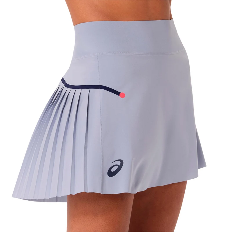 Match Pleat Rock Damen-blaugrau