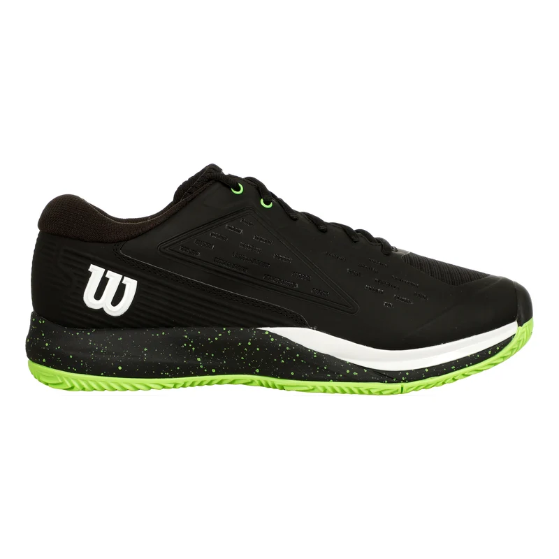 Rush Pro Ace Sandplatzschuh Herren-Schwarz,Neongrün