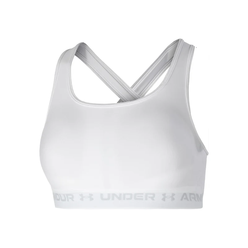 Crossback Middle Sport-BH Damen - weiß, grau