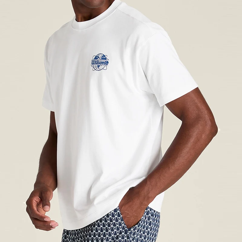Wilson Classic T-Shirt Herren - weiß, hellblau