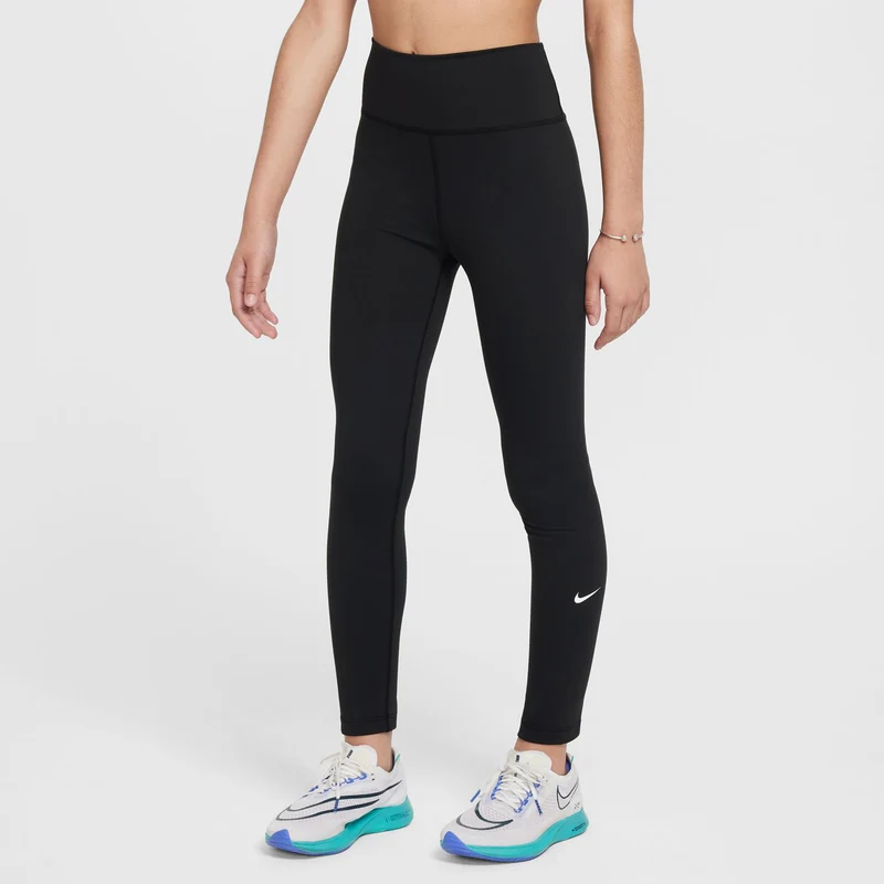 Dri-Fit One Tight Mädchen-Schwarz,Weiß