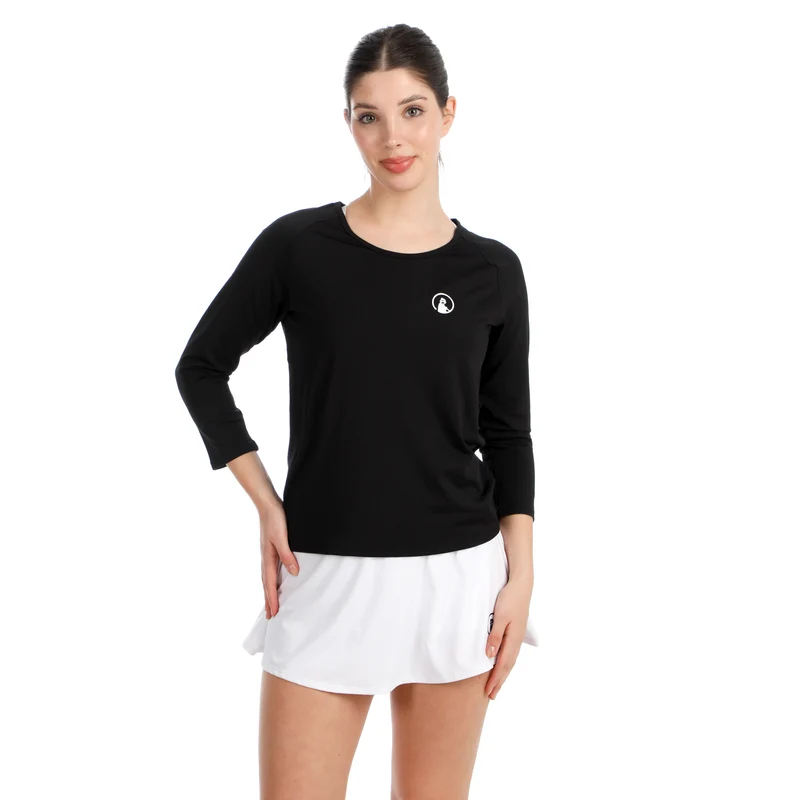 Mixed Longsleeve Damen-Schwarz