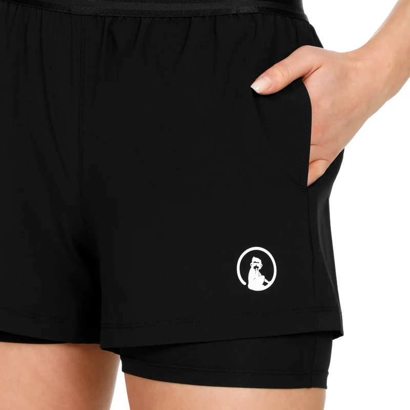 Point 2in1 Shorts Damen-Schwarz