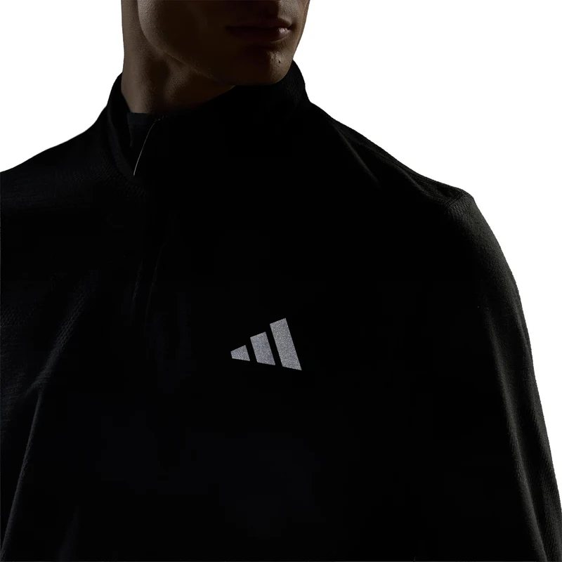 adi365 Climawarm+ Laufshirt Herren - schwarz