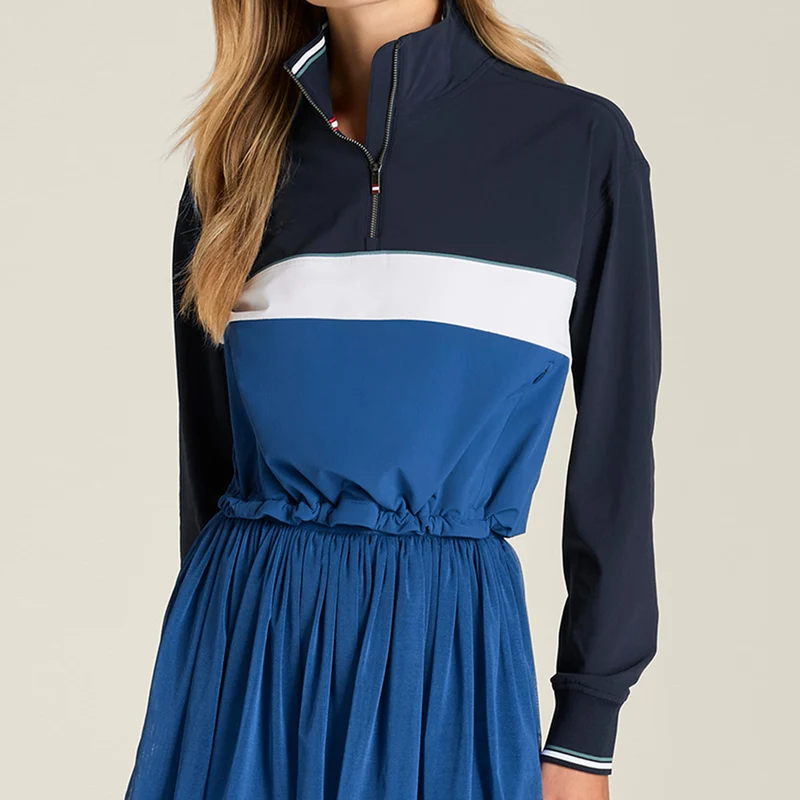 Davenport Woven Sweatshirt Damen - dunkelblau, hellblau