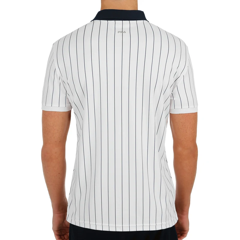 Stripes Polo Herren-Weiß,Dunkelblau