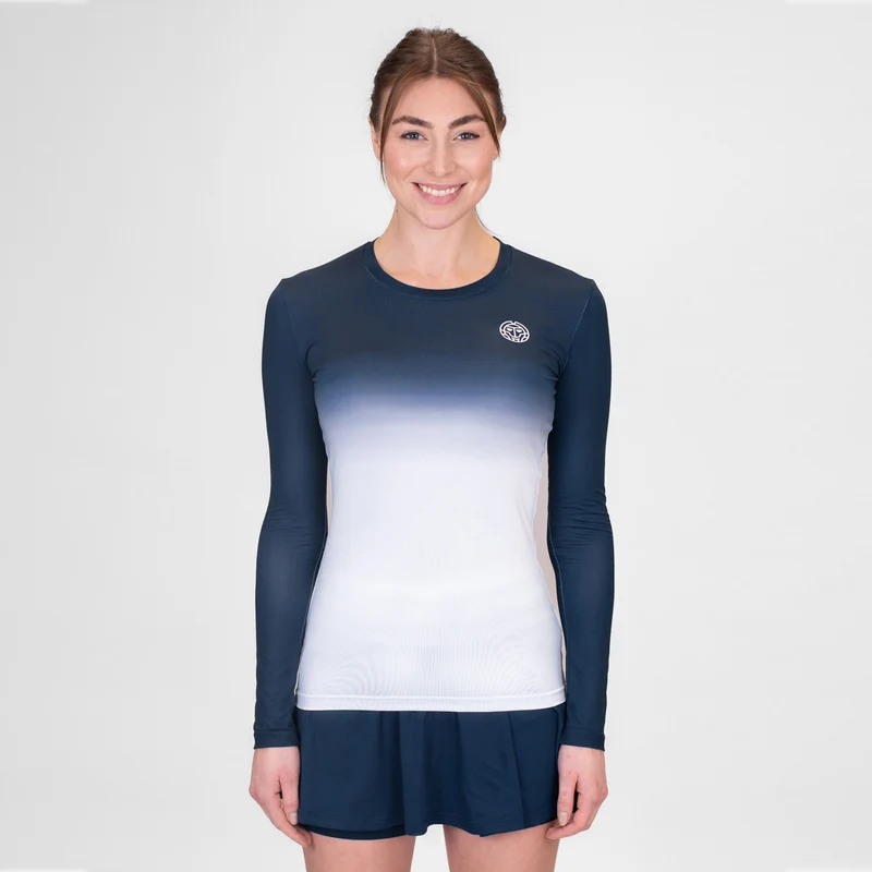 Crew Gradiant Longsleeve Damen-Dunkelblau,Weiß