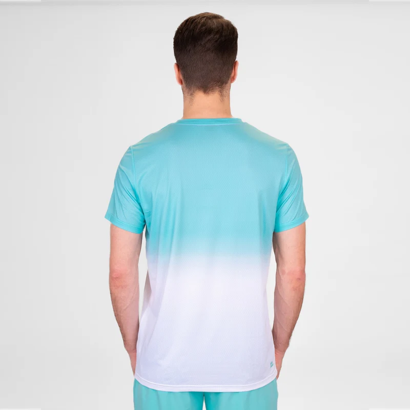 Crew Gradiant T-Shirt Herren-Türkis,Weiß