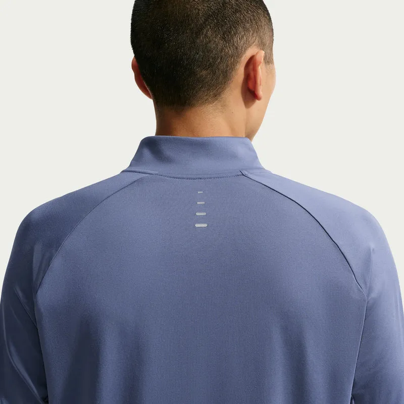 Stride Half-Zip Laufshirt Herren - blaugrau, silber