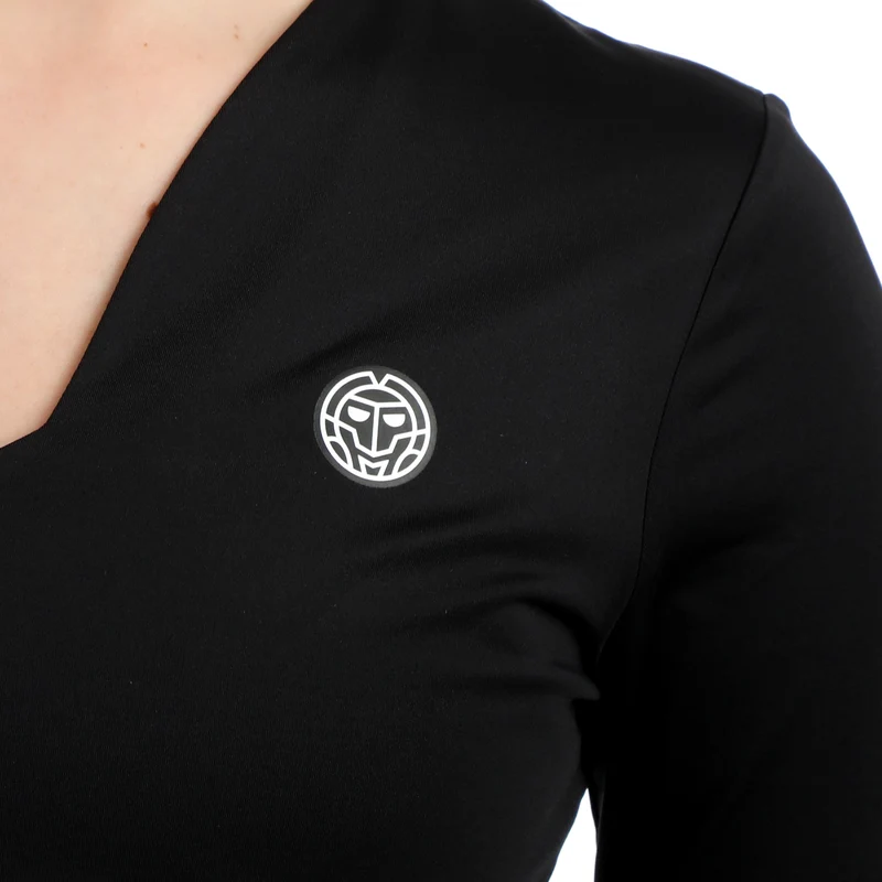 Crew 2.0 V-Neck Longsleeve Damen-schwarz