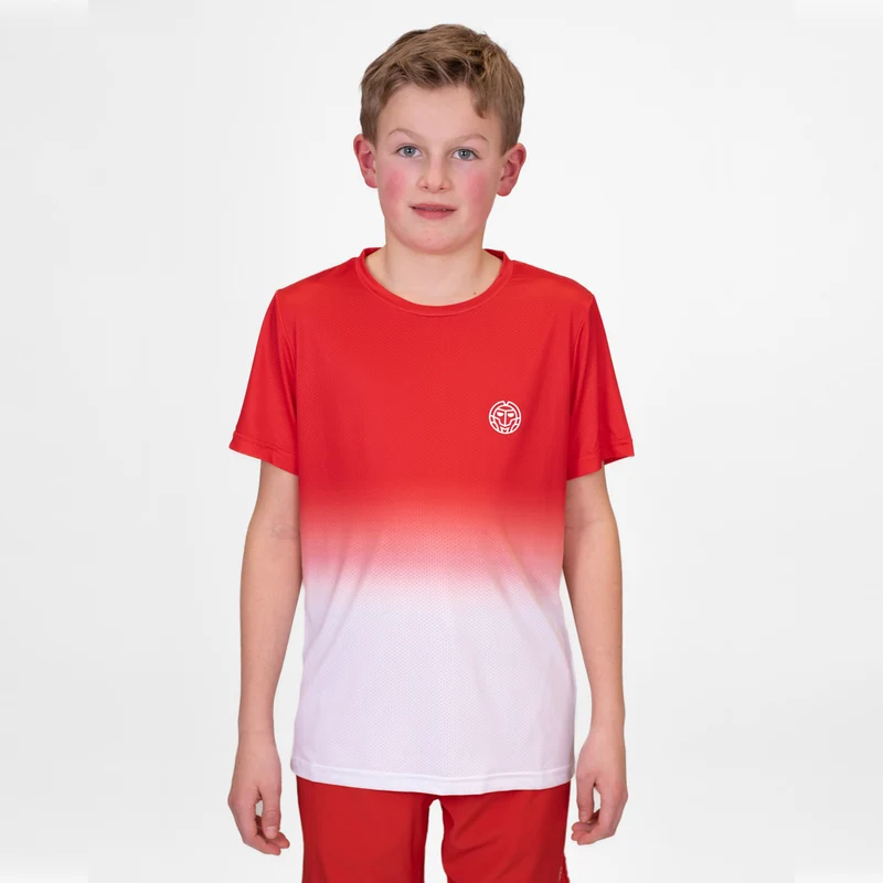 Crew Gradiant T-Shirt Jungen-Rot,Weiß