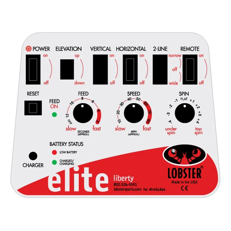 Elite Liberty Ballmaschine-Rot,Weiß