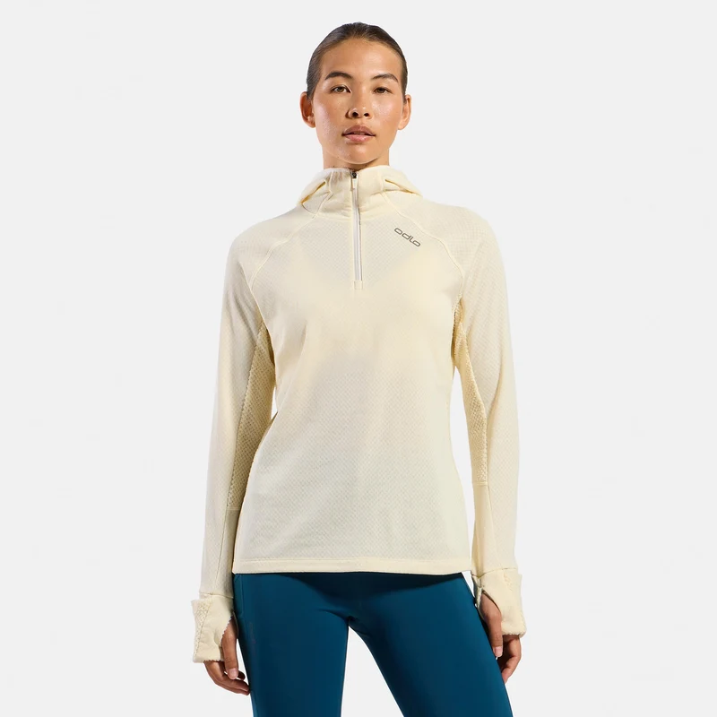 X-Alp Midlayer Laufshirt Damen - creme